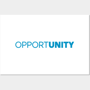 Unique Opportunity Logo Design / Cheerful Blue Posters and Art